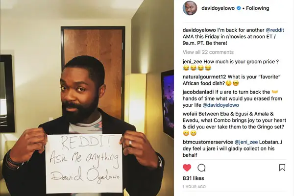 David Oyelowo: Highlights from His Reddit ‘AskMeAnything’